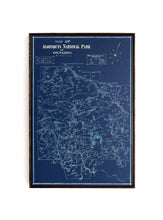 Algonquin Park - 1925 Blue Acetate Map