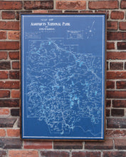 Algonquin Park - 1925 Blue Acetate Map