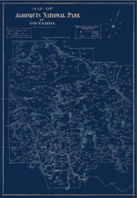 Algonquin Park - 1925 Blue Acetate Map