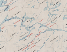 Log Drive Route Map - 1894