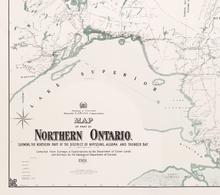 Northern Ontario - 1901 Department of Crown Land Survey Map