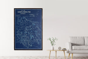 Algonquin Park - 1925 Blue Acetate Map
