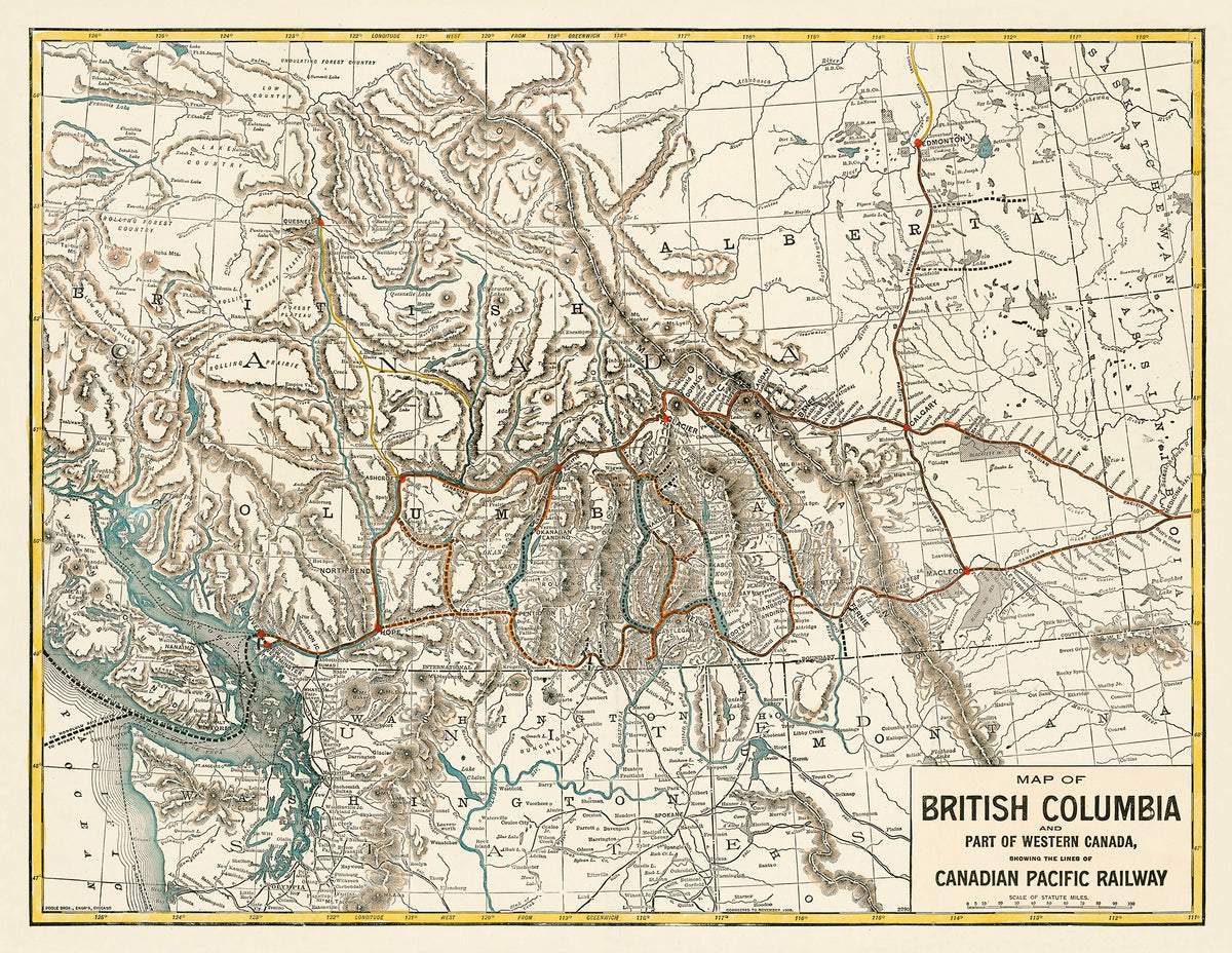Canadian Pacific Railroad System Map Canadian Pacific Railway: Map,