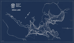 Drag Lake - Bathymetry Map - Haliburton Highlands