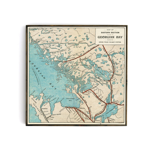 Eastern Section of Georgian Bay - Grand Trunk Railway Map from 1903