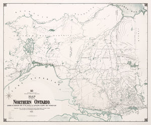 Northern Ontario - 1901 Department of Crown Land Survey Map