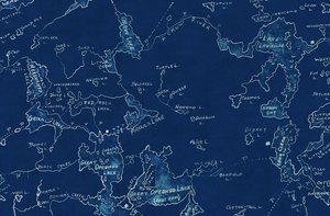 Algonquin Park - 1925 Blue Acetate Map